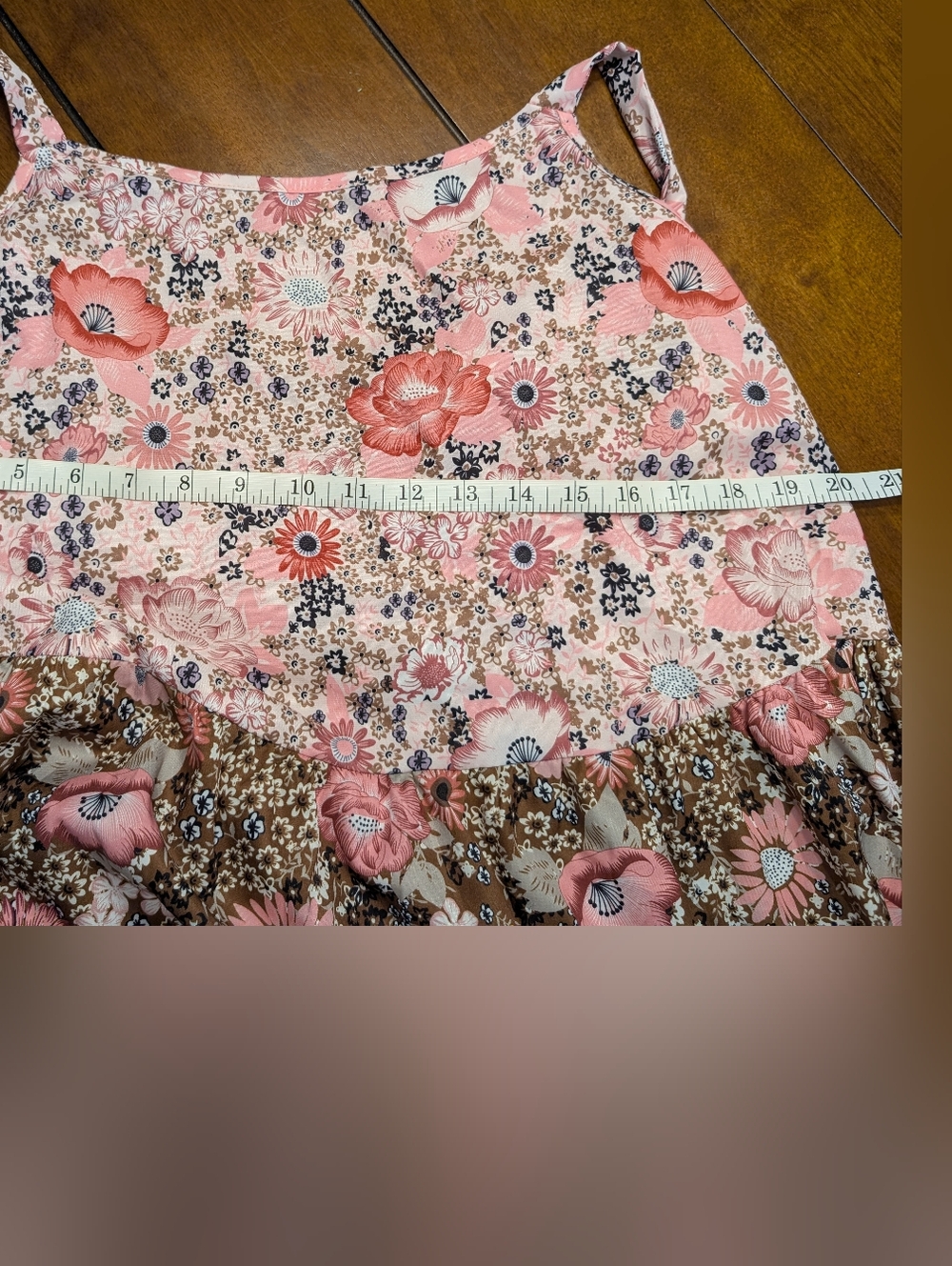 Tiered Floral Maxi Dress | Pink Multi | Size Large | Worn Once - Picture 2 of 4